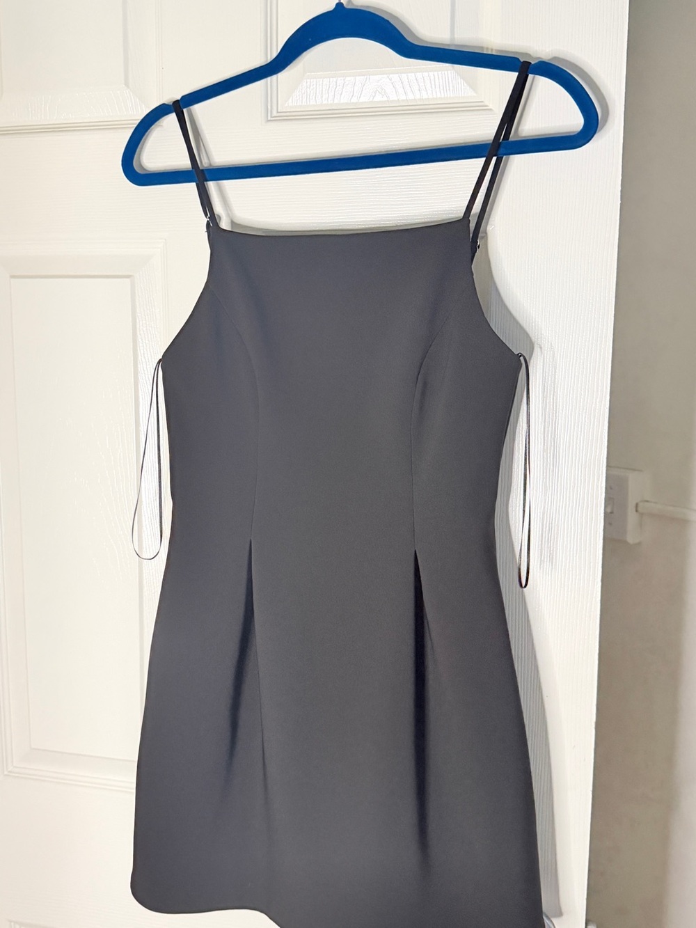 Zara Black Mini Spaghetti-Strap A-Line Dress